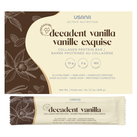 USANA Barre protéinée de collagène à la vanille - Active Nutrition USANA Barre protéinée de collagène à la vanille - Active Nutrition